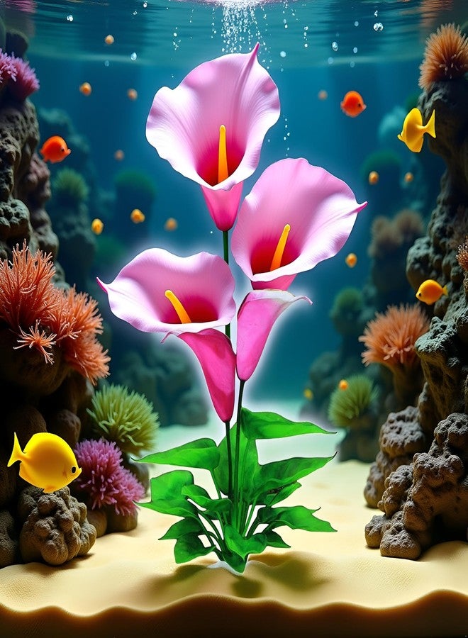 Zhuluck 1Pc Decoration Artificial Aquatic Plant Waterweed Craft Silk Flower Aquarium Décor Plastic Plants Aquarium Décor Accessories - Image 3